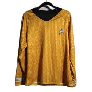Rubies Star Trek Captain Kirk Costume Shirt Top Mens M USA Made Trekkie Cosplay